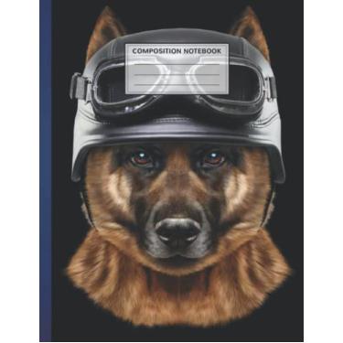 Imagem de Composition Notebook : German Shepherd Dog Wide Ruled, Notebooks for School, Wide Ruled Notebook For teen girls boys women school Students 8.5x11 inches, 110 Pages KDO-A566