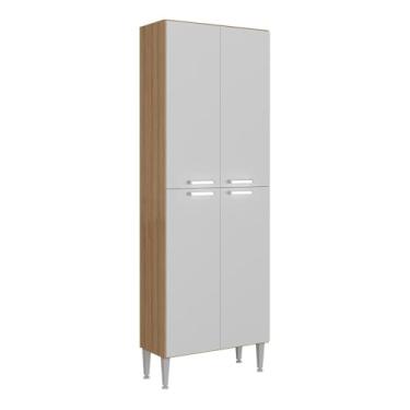 Imagem de Paneleiro com 4 Portas Paris Multimóveis Mp2185 Rustic/branco