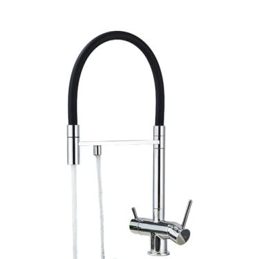 Imagem de Preto Cinza Filtro de Água de Torneira de Cozinha Torneiras de Cozinha Filtro de Torneira Misturadora Purificação de Água Água Potável Torneiras, Cromado