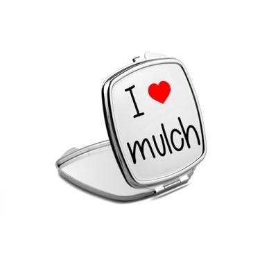 Imagem de SpreadPassion Espelho compacto Mulch, presente de cobertura morta, espelho fotográfico I Love Mulch, espelho de maquiagem de viagem pequeno espelho portátil, espelho de bolso portátil, ideia de
