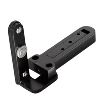 Imagem de WeiLaiKeQi Dobradiça de porta silenciosa, liga de zinco, fácil de instalar, versátil, mobília, estante, dobradiça para porta interna, casa comercial, Preto