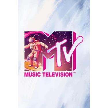 Imagem de Scuba Diving Notebook | Mademark MTV Womens Official MTV Logo Surfing Astronaut in Space V Nek