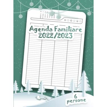Imagem de Agenda Familiare 2022/2023: Ottobre 2022 Dicembre 2023 15 mesi - regalo per la famiglia - Pianificatore mensile con note - agenda mensile - Formato ... per Mese - 6 persone - calendario familiare…