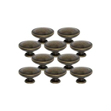 Imagem de Puxadores Coloniais para Móveis 20 Peças 1 Furo com Parafusos (Ouro Velho)