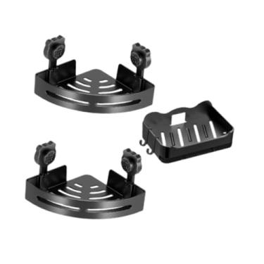 Imagem de Bothyi Prateleira Triangular de Canto para Chuveiro, Organizador de Chuveiro, Suporte de Armazenamento, Cosméticos, Shampoo, Rack de Armazenamento para Banhe, 2 unidades com saboneteira