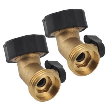 Imagem de Válvula de Fechamento de Mangueira de Jardim, 2 Peças de Latão 45 °, Conector de Mangueira de água Com Pescoço de Ganso, Válvula de Esfera Flexível para Irrigação, Lavagem de Carro