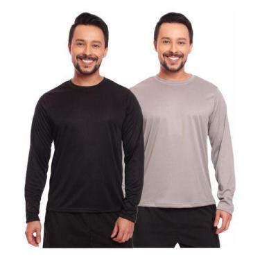 Imagem de Kit 2 Camisas Térmica Proteção Solar Frio E Calor Envio Já - MC Digita