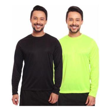 Imagem de Kit 2 Camisas Térmica Proteção Solar Frio E Calor Envio Já - MC Digita
