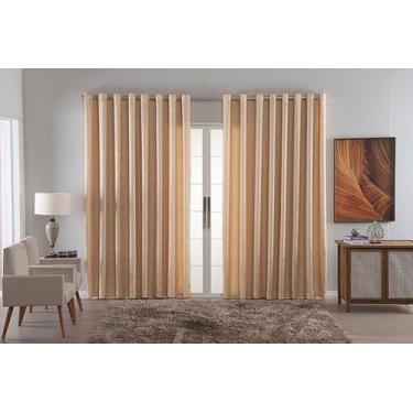 Imagem de Cortina Jacquard Luxo Em Tecido Semi Blackout Sala 6,00X2,80 - B.F Con