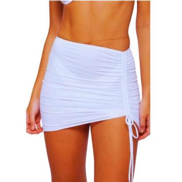 Imagem de Saia Saída de Praia Curta - Moda Gringa - Lyfe Modas, Branco, Único