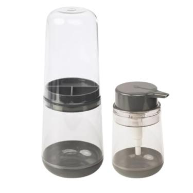 Imagem de Kit Banheiro Lavabo 2Pçs Porta Escova De Dentes E Porta Sabonete Líquido Blend