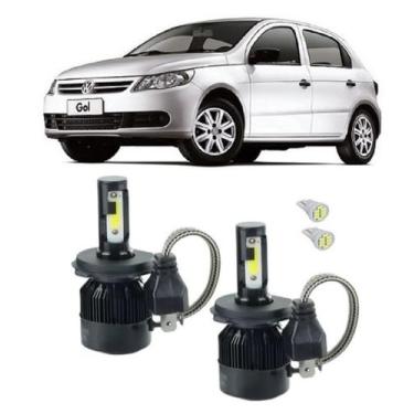 Imagem de Kit Super Led Farol Alto E Baixo  H4 Gol G5 Foco Simples - tech one vx