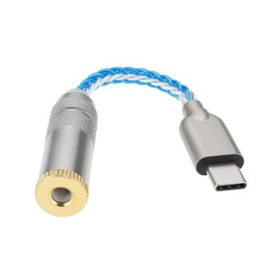 Imagem de The Lord of the Tools 1 cabo adaptador de áudio DAC balanceado USB tipo C para 4,4 mm USB tipo C para cabo adaptador de 4,4 mm 32 bits 384 kHz 5N cabo auxiliar prata cristal único para telefone latop