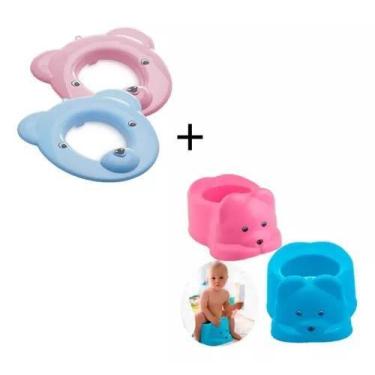 Imagem de Kit Desfralde do Bebê Troninnho/Penico Urso Redutor de Assento Infanti