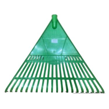 Imagem de Rastelo Plástico para Jardim, Triangular, Verde, 22 Dentes