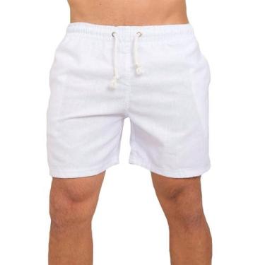 Imagem de Bermuda Short Masculino Mauricinho Linho Moderno Slim Verão - Nobreza 