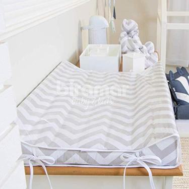 Imagem de Biramar Baby Trocador Anatômico Para Bebê Estampado Chevron Cinza Cinza