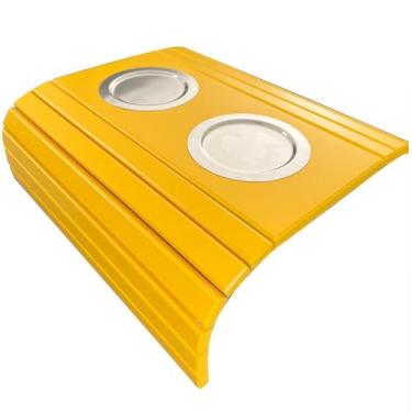 Imagem de Esteira Para Sofá Braço Porta Copo Alumínio S01 Flexível Amarelo - Ino