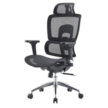 Imagem de Cadeira Escritório Nr-17 Tribeca Presidente C- Braços Fratini Encosto Tela Mesh Preta Base Rodízio