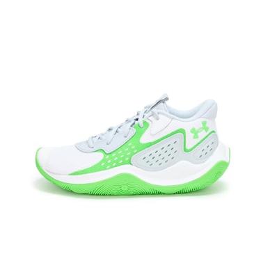 Imagem de Under Armour Tênis de basquete adulto unissex Jet '23, (108) Branco/Verde Choque/Verde Choque, 13.5 Women/12 Men