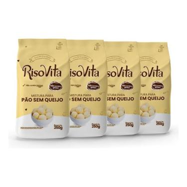 Imagem de Pão Sem Queijo Sem Glúten E Lactose Risovita 250g 4 Unidades