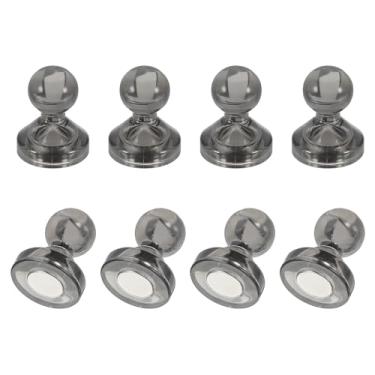 Imagem de PATIKIL 8 peças de pinos de ímãs, 0,8 x 0,6 ímãs fortes de geladeira quadro branco magnético tachinhas decorativas para geladeira Locker calendário escritório, cinza