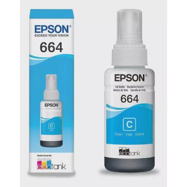 Imagem de Refil de tinta epson T664 ciano para L120 L1300 L395 L396 L355 L555 L365 L355 Original