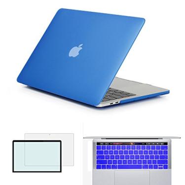 Imagem de RYGOU Capa rígida de plástico fosco com capa de teclado compatível com MacBook Pro 13 polegadas com Touch Bar Modelo: A1706 A1989
