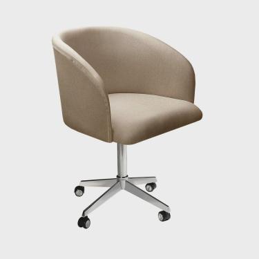 Imagem de Poltrona Atenas Base Giratória de Madeira Sala