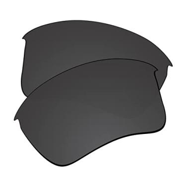 Imagem de EZReplace Lentes de reposição para óculos de sol Oakley Flak Jacket XLJ (lentes polarizadas), Carbono preto, One Size