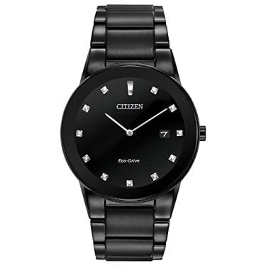 Imagem de Citizen Relógio masculino Axiom Eco-Drive com mostrador preto, Pulseira preta, mostrador preto, Cronógrafo