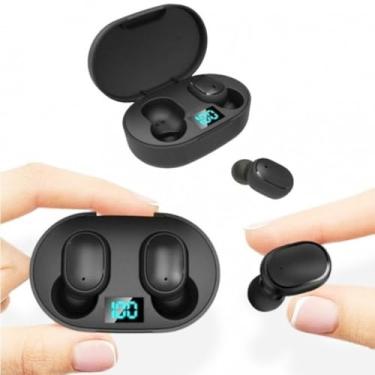Imagem de Fone de Ouvido Bluetooth E6S TWS, Display LED, Bluetooth 5.0, Som HiFi, Cancelamento de Ruído, Preto