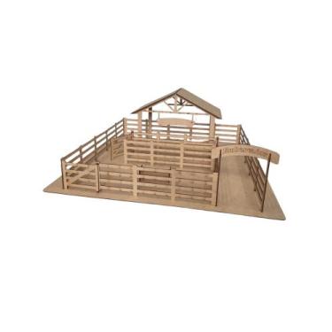 Imagem de Fazendinha Brinquedo De Encaixar Mdf C/ Embarcador E Cocho - MV Utilid