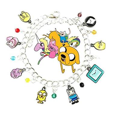 Imagem de New Horizons Production Pulseira de metal com vários pingentes com tema Adventure Time
