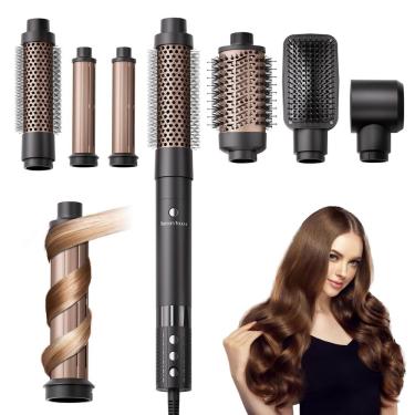 Imagem de Secador de cabelo Brush Tresses Touch 6 em 1 de alta velocidade 110.000 RPM
