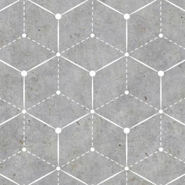 Imagem de Papel De Parede Geométrico Com Cimento Queimado Claro 3,00m - inove pa