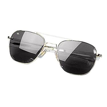 Imagem de Rothco Óculos de sol tipo aviador GI Type 'Ce', 58 mm, ouro/fumê, Armação dourada com lente fumê, 58mm