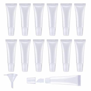 Imagem de 12Pcs 8ml Clear Empty Tubes Refillable Containers for DIY Lip Gloss Balm & Travel Toiletries