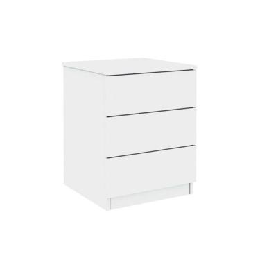 Imagem de Mesa Cabeceira Veronna C/ 3 Gavetas Branco/neve - Tcil Móveis