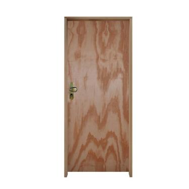 Imagem de Kit Porta De Madeira 210X92Cm Batente 14Cm Fechadura Taco De Golf Externa Mescla Lisa Mescla