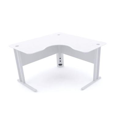 Imagem de Mesa Para Escritório Em L Estação De Trabalho 1200 Maxxi Pandin Móveis Branco