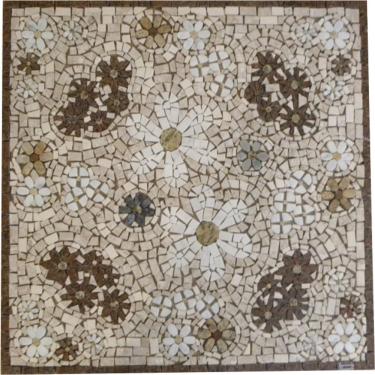 Imagem de Mandala Mosaico Floral Tapete Jardim Florido Tamanho 150cm