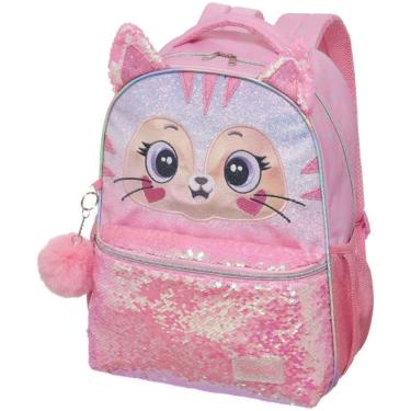 Imagem de Mochila Costas Gatinho Pack Me Sweet Escolar Fox Rosa Pacific