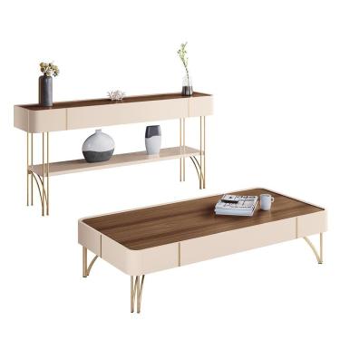 Imagem de Aparador e Mesa de Centro Vivant Cadenza Contemporâneo em MDF e MDP 160cm Off White