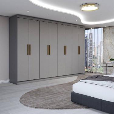 Imagem de Guarda-Roupa Casal Odisseia 8 Portas 4 Gavetas Onix - Panorama Móveis