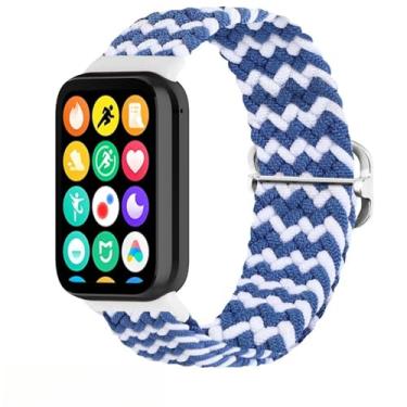 Imagem de Pulseira de Nylon para Mi Band 9 Pro, acessórios de relógio inteligente, cinto de substituição (W-Blue white)