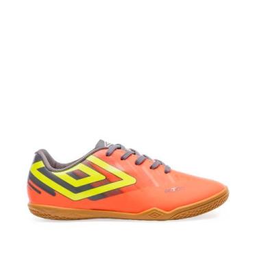 Imagem de Chuteira Infantil Umbro Futsal Action Estilo Verniz Coral, Coral, 31