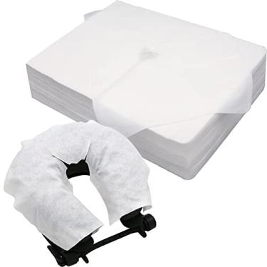 Imagem de Luriseminger Capas de suporte facial descartáveis 300 unidades 55 g/m² – Grau médico, Capas de apoio facial SPA Capas de encosto de cabeça para mesas de massagem Cadeiras de massagem 16 x 12 polegadas/40 x 30 cm (300 peças grandes e grossas)