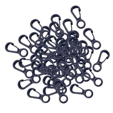 Imagem de Vaveren 50 peças de ganchos para pendurar na ponta do cabo, acessórios para cortinas de chuveiro, projetos DIY, toldos, ganchos para lojas de roupas, 8 Forma Pequena