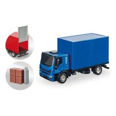 Imagem de Caminhão De Brinquedo Iveco Tector Baú Com Acessórios Usual - Napolest